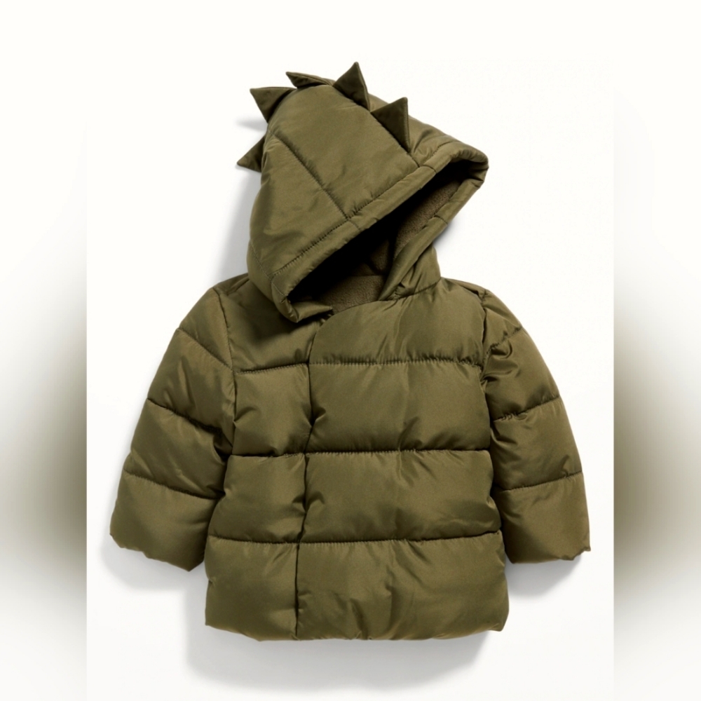 🆕️ Unisex Frost-Free Dinosaur Puffer Jacket for Baby